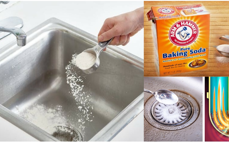 Cách thông cống nghẹt tại nhà bằng baking soda