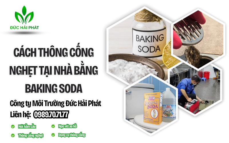 Cách thông cống nghẹt tại nhà bằng baking soda