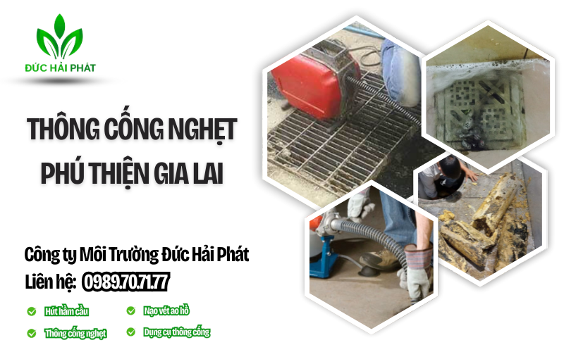 Thông cống nghẹt Phú Thiện